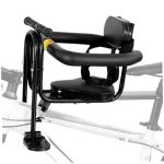 Kalastussaari Bike Seat For Kids Front Mounted Child Bike Seat Baby Bike Seat With Back Rest Foot Pedal Quick Realease Button Ad