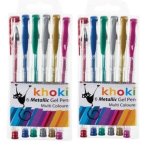 - Bulk Pack Of 2 Novelty Metallic Gel Pens -assorted Colours 12 Pcs