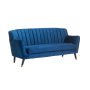 - Paera Velvet 3 Seater Couch - Navy