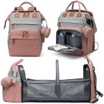 Jkjrjj Diaper Bag Backpack With Changing Station Large Diaper Bag For Boys And Girls Multifunctional Waterproof Travel Diaper Ba