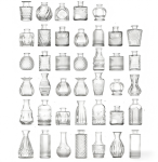 40PIECE Small Glass Vase Set