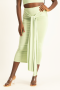 Savannah Wrap Tie Detail Skirt - Smoke Green - M