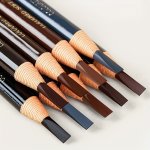 6 Colors Eyebrow Pencil Waterproof Sweat Proof Long Lasting Colorfast Eyebrow Makeup Pen