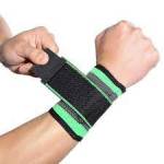Light Compression Wristbands Green And Black 2 Pieces