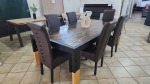 Custom Demo 8 Seater Dining patio Table With 6 Brand New Dining Chairs