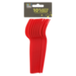 Thingz Red Cutlery Plastic Forks 10 Pack