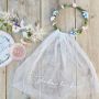 Boho Bride Floral Crown With Veil