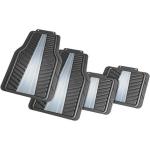 4PCE Pvc Mat Set Black Silver