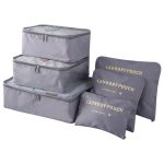 6 Piece Set Luggage Organiser Set - Gray