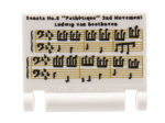 Parts Minifigure Utensil Book Cover With Sheet Music Musical Notes 'sonata NO.8 Path Tique 2ND Movement Ludwig Van Beethoven' Pa