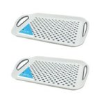 Anti Slip Serving Trays 2 Pack White