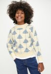 PoP Candy Knitted Jersery - Ecru & Blue