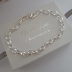 B106-C39095 - 925 Sterling Silver Thick Chain Bracelet Adjustable 19CM