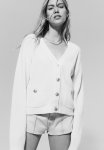 Pocket-detail Cardigan - Cream