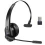 Sarevile Bluetooth Headset With USB Dongle For Computer Single-ear Wireless Headset With Noise Cancelling Microphone For Office & Truckers Bluetooth