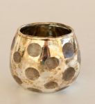 Silver Spotted Glass Candle Holder – 8X8.5CM