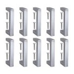 10 X 100MM Square Stainless Steel Cabinet Handles - Silver