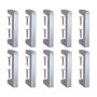 10 X 100MM Square Stainless Steel Cabinet Handles - Silver