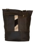 LS-TJ123 Genuine Leather Shoulder Bag With Front Nguni Leather