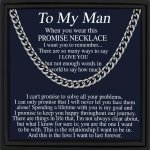 Stylish Classic Stainless Steel Cuban Chain Necklace - Promise Necklace To Men - Card And Gift Box Packaging Birthday Gift Fathe