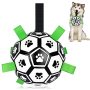 Dog Toys Soccer Ball With Straps Interactive Dog Toys For Tug Of War Puppy Birthday Gifts Dog Tug Toy Dog Water Toy World Cup