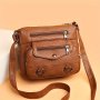 1PC Large Capacity Business Satchel Bag Pu Travel Crossbody Bag Simple Briefcase