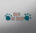 Paws On Board. Car Decal