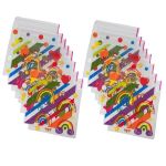 Kitchen 200PIECES Party Rainbow Striped Plastic Goodie Gift Bags -7CM