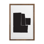 Blocks Art Print - A4 210 X 297MM Framed - Kiaat Frame