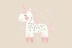 Pink Unicorn 3 - Wall Art Print - A1