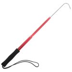 Dinhearom Telescopic Fishing Gaff Hook With Stainless Steel Retractable Rod And Red Rubber Non-slip Handle Compact Ocean Fishing