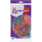 GIZMO Plastic Crocodile Clothing Pegs 24-PACK