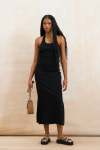 Ribbed Column Skirt - XL Black