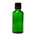 50ML Green Glass Bottle With Slow Flow Dropper Cap - Black