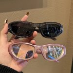 Y2K Wrap Around For Women Men Cyberpunk Mirrored Sun Shades Props For Beach Party Travel Fashion Glasses