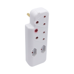 Switched White 4 Way Medium Surge Adaptor - SWD-72011-S-WT