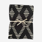 Cotton Knit Throw - Rhombus Mono