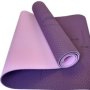 Tpe Yoga Mat / Eco Friendly With Alignment Lines - Eco Tpe Yoga Mat With Alignment Lines / Plum