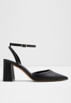 Enerelia Ankle Strap Block Heel - Black