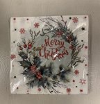 Merry Christmas Napkins Pack Of 20