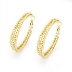 Goldair Gold Tone Intricate Hoop Earrings
