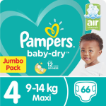 Pampers Baby Dry - Size 4 Jumbo Pack - 122 Nappies