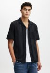 Cotton On Palma Short Sleeve Shirt - Black Chevron