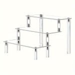 Acrylic Display Stand 3-TIER Clear Classic Shelf Organizer For Cupcakes Perfumes Dolls Collectible Figurines - Transparent Tiere