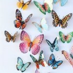 36 Watercolor Butterflies 24 Luminous Butterflies Wedding Party Decoration Valentine's Day Flower Bouquet Accessories 3D Simulat