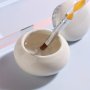 1 PC Ceramic Brush Washing Cup Round Watercolor Palette Container Multifunctional Pen Holder For Artists Home Studio Art Supplies