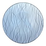 Ceramic Side 21CM Plate - Black Wavy Lines