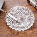 Deli Crystal Glass Ashtray - Circular