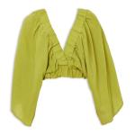 Chartreuse Elasticated Open Back Top