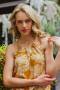 Caprice Cami In Yellow Florals - XS